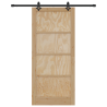 Puerta Deslizante  con Juego de Hardware 93x211 cm Madera Sólida de Pino 4