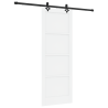 Puerta Deslizante  con Juego de Hardware Blanco 78x211 cm Madera Sólida de Pino 2