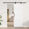 Puerta Deslizante  con Juego de Hardware Blanco 78x211 cm Madera Sólida de Pino 3