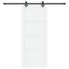Porta Deslizante  com Conjunto de Hardware Branco 83x202 cm Madeira Sólida Pinho 4