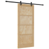 Puerta Deslizante  con Juego de Hardware 86x198.5 cm de Madera Sólida de Pino 2