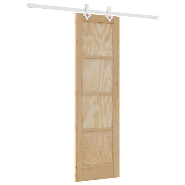 Puerta corrediza  con juego de hardware 61x198.5 cm de pino macizo M 2