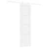 Puerta Deslizante  con Juego de Herrajes Blanca 61x198.5 cm Madera Maciza de Pino 2