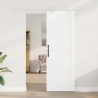 Puerta Deslizante  con Set de Herrajes Blanca 73.5x211 cm Madera Sólida de Pino 3