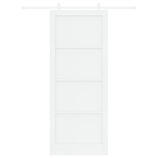 Puerta Deslizante  con Set de Hardware Blanca 93x232 cm Madera Maciza Pino M 4