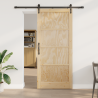 Puerta Deslizante  con Set de Hardware 93x211 cm Madera Maciza de Pino 1