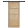 Puerta Deslizante  con Set de Hardware 93x211 cm Madera Maciza de Pino 4