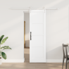 Porta Deslizante  com Conjunto de Ferragens Branca 61x198.5 cm Madeira Sólida de Pinho 1