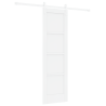 Puerta Corredera  con Juego de Herrajes Blanca 61x198.5 cm Madera Sólida de Pino 2