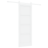Puerta Corredera  con Set de Hardware Blanco 73.5x198.5 cm Madera Maciza de Pino 2