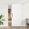 Puerta deslizante  con juego de hardware blanca 78x202 cm de madera sólida de pino 1