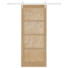 Puerta Corredera  con Juego de Hardware 86x211 cm de Madera Sólida de Pino 4