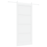 Puerta deslizante  con juego de hardware blanca 93x211 cm de madera sólida de pino 2