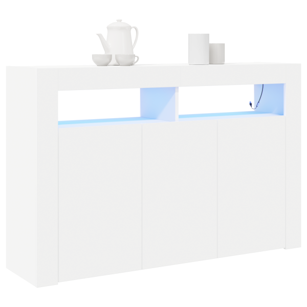 Aparador Blanco Blanco Madera Contrachapada 116 x 30 x 75 cm M 3