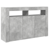 Buffet Cinza Concreto Madeira Engenheirada 116 x 30 x 75 cm 2