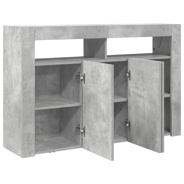 Aparador Gris Cemento Madera de Ingeniería 116 x 30 x 75 cm M 5