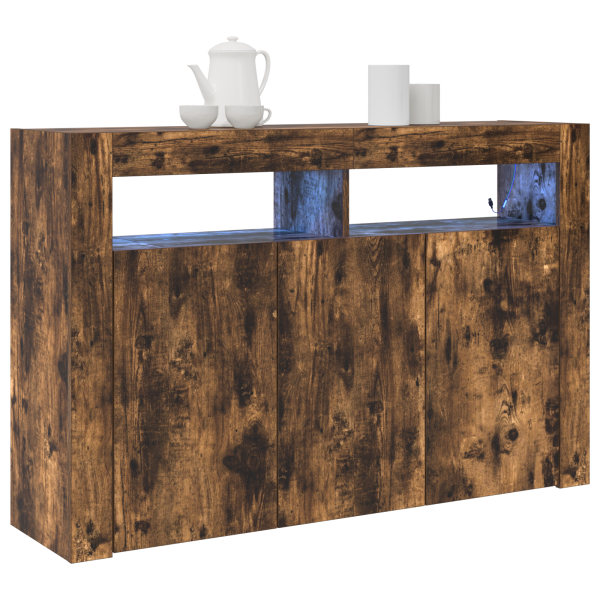 Buffet Carvalho Defumado Madeira Engenhada 116 x 30 x 75 cm M 3
