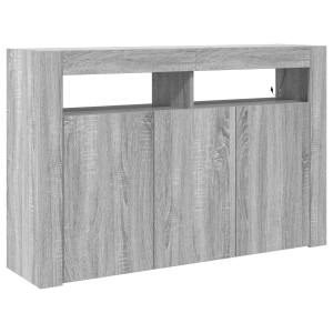 Sideboard Cinzento sonoma Madeira engenheirada 116 x 30 x 75 cm H