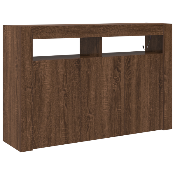 Aparador Roble Marrón Madera de Ingeniería 116 x 30 x 75 cm M 2