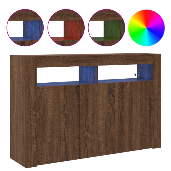 Aparador Roble Marrón Madera de Ingeniería 116 x 30 x 75 cm M 4