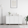 Sideboard Blanco Blanco Madera 135 x 41 x 75 cm Sideboard Blanco 4