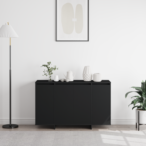 Sideboard Negro Negro Madera elaborada 120 x 41 x 75 cm M 4