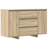 Sideboard Sonoma Oak 120x41x75 cm de Madera Elaborada 2