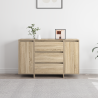 Sideboard Sonoma Oak 120x41x75 cm de Madera Elaborada 4