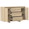 Sideboard Sonoma Oak 120x41x75 cm de Madera Elaborada 5