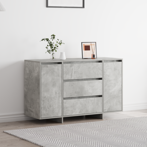 Sideboard de Gris Concreto 120x41x75 cm Madera Elaborada D