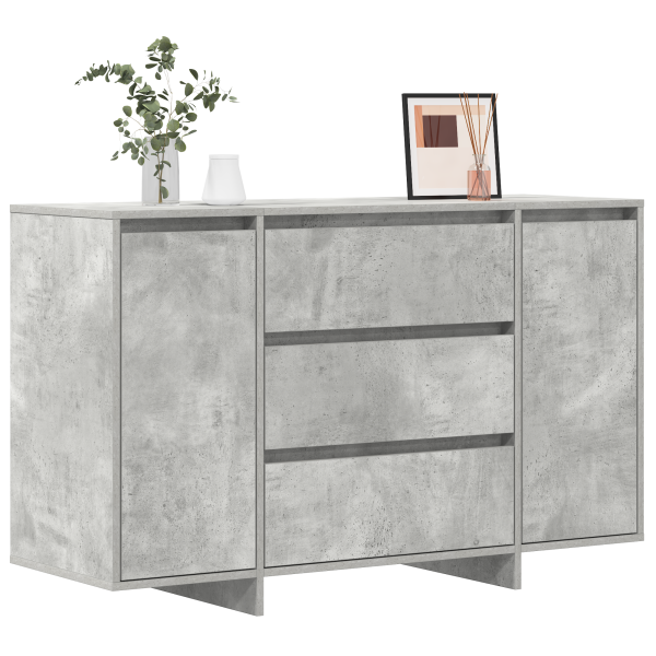 Sideboard Cinzento de Concreto 120x41x75 cm em Madeira Engenheirada M 3