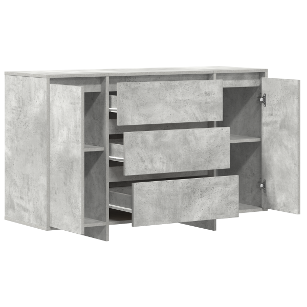 Sideboard de Gris Concreto 120x41x75 cm Madera Elaborada M 5
