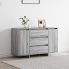Sideboard Gris Sonoma 120x41x75 cm Madera elaborada 1