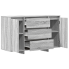 Sideboard Gris Sonoma 120x41x75 cm Madera elaborada 5