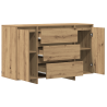 Sideboard Artisan de roble 120x41x75 cm en madera fabricada 5