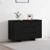 Sideboard Preto Carvalho 120x41x75 cm Madeira de Engenharia 1