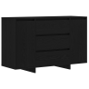 Sideboard Negro Roble 120x41x75 cm Madera Ingenerizada 2