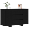 Sideboard Negro Roble 120x41x75 cm Madera Ingenerizada 3
