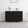 Sideboard Preto Carvalho 120x41x75 cm Madeira de Engenharia 4