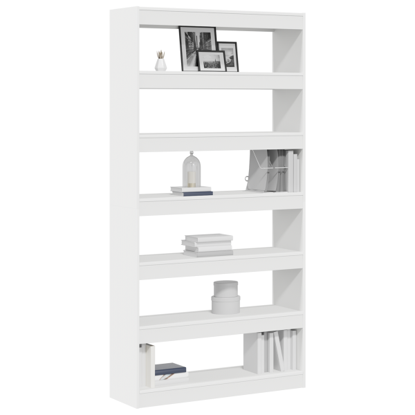 Estantería Blanca Blanca Madera de ingeniería 100 x 30 x 198 cm M 3