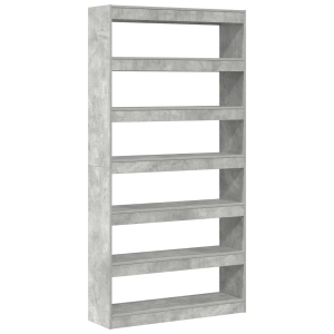 Librería Gris Madera 100 x 30 x 198 cm Estantería Rectangular H