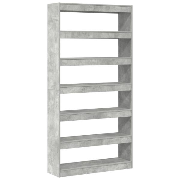 Librería Gris Madera 100 x 30 x 198 cm Estantería Rectangular M 2