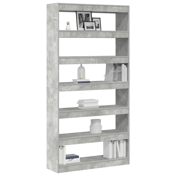 Librería Gris Madera 100 x 30 x 198 cm Estantería Rectangular M 3