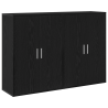 Consolas 2 pcs Negro Roble 60x31x84 cm Madera Ingenierizada 2