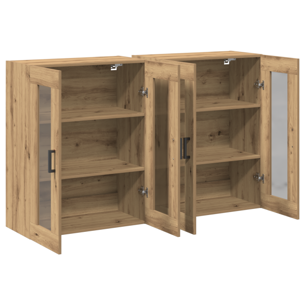 Gabinetes de Parede - 2 peças em Carvalho Artesão 69.5 x 34 x 90 cm M 5