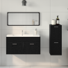 Conjunto de Muebles de Baño de 3 Piezas de Madera Ingenierizada en Roble Negro 4