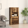 Highboard Madera Envejecida 80x33x150 cm Madera Estratificada 1
