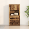 Highboard Madera Envejecida 80x33x150 cm Madera Estratificada 4