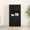 Highboard Carvalho Preto 80x33x150 cm Madeira de Engenharia 4