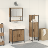 Conjunto de Muebles de Baño de 3 Piezas Roble Artesanal Madera Técnica 1